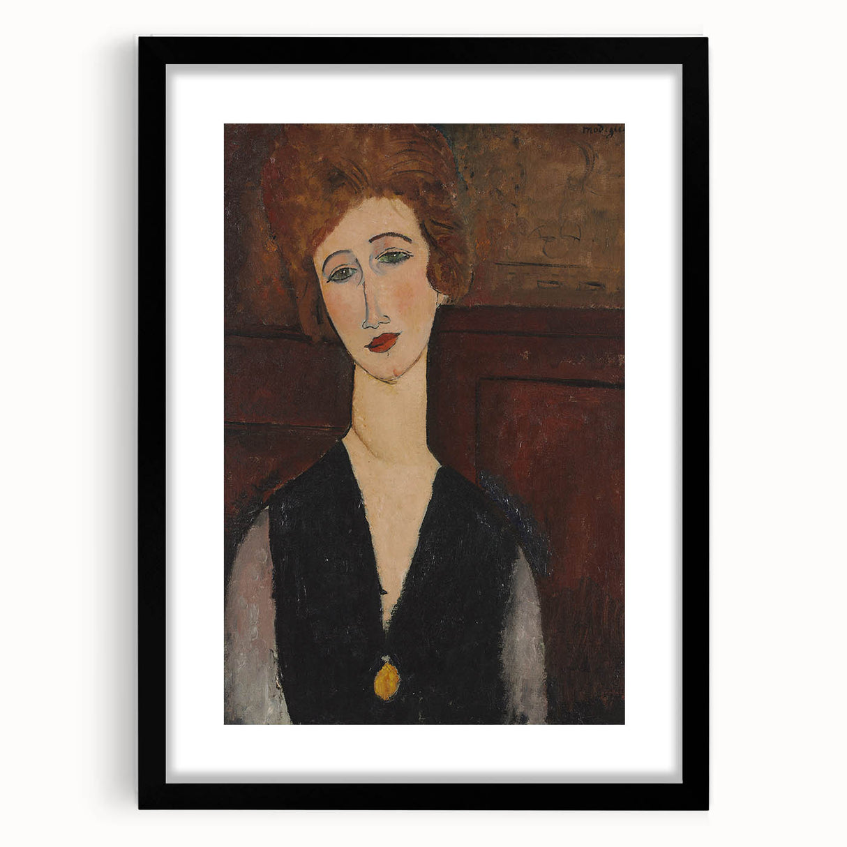 Modern Wall Art - Elegant Portrait of a Woman in Rich Earthy Tones