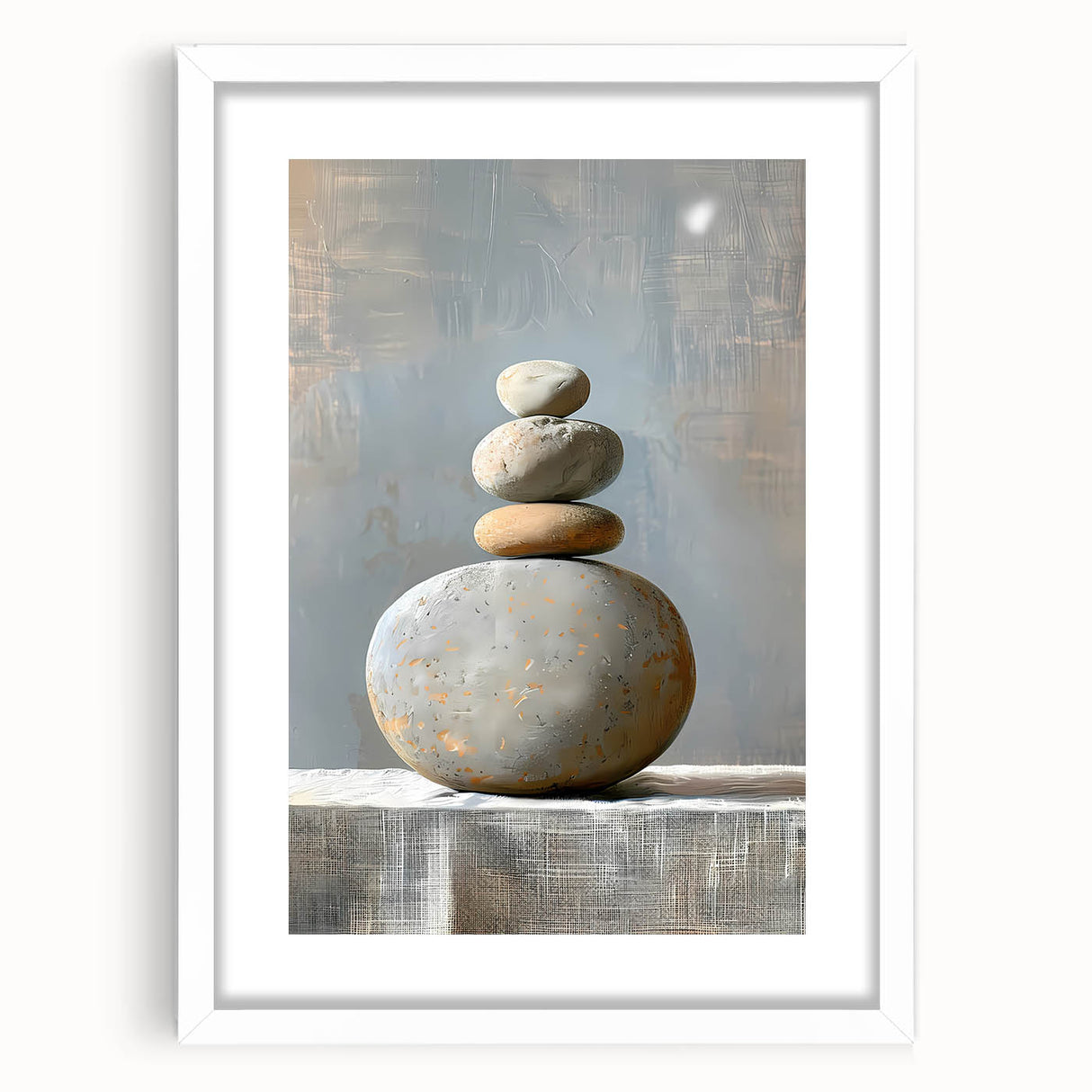 Contemporary Dining Art Pieces – Zen Stacked Stone Canvas Print