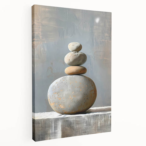 Contemporary Dining Art Pieces – Zen Stacked Stone Canvas Print