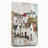 Abstract architectural wall art design in acrylic glass, showcasing geometric shapes and vibrant colors, ideal for modern interior decor.