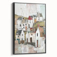 Framed abstract architecture wall art in black, showcasing geometric patterns and sleek lines, perfect for modern decor in living spaces or offices.