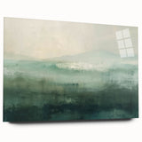 Abstract landscapes wall art design displayed from a side view, featuring vibrant colors and a glossy finish on acrylic glass, perfect for modern home decor.