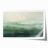 Abstract landscape wall art print showcasing vibrant colors and fluid shapes, rolled for easy transport, ideal for modern home decor. Perfect for adding artistic flair to any room.