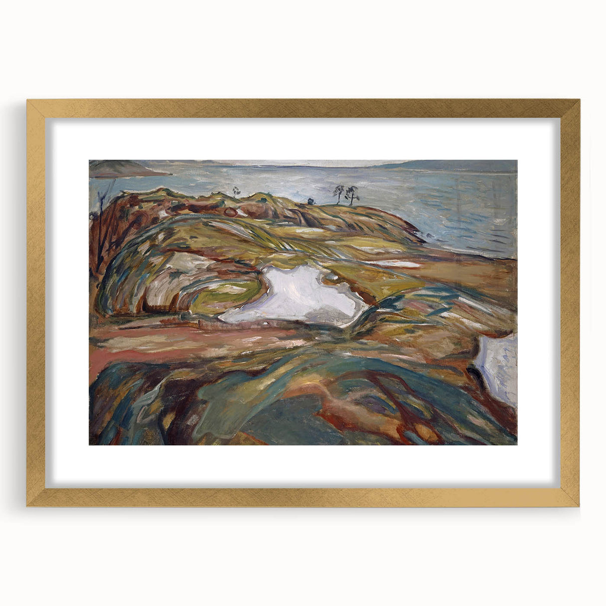 Expressionist Art: "Coastal Landscape" Modern Expressionism Wall Art