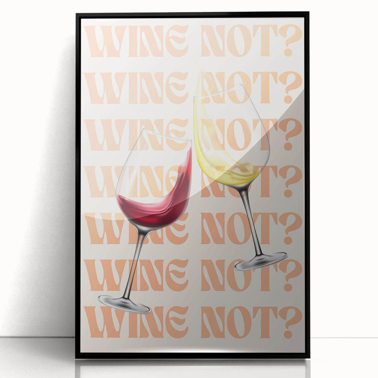 Large abstract wall art featuring mid-century modernist design in monochrome tones on a framed acrylic panel.