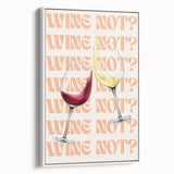 Vintage poster art of colorful cocktails on a black background, framed canvas, ideal for living room decor.