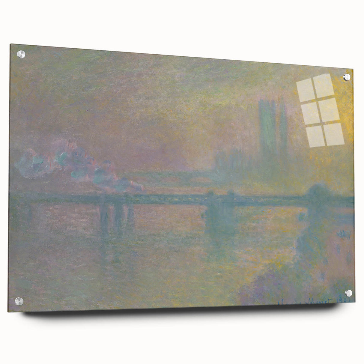 Impressionist London Scene - Monet's Charing Cross Bridge, Framed Print