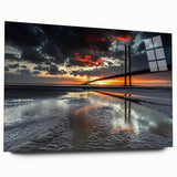 Landscape bridge model crafted from acrylic glass, showcasing intricate details and a sleek side view. Ideal for modern decor, this piece emphasizes clarity and elegance.