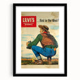 Vintage Levi’s Poster | First in the West Western Art Print