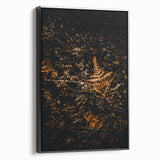 Black and white landscape art painting on framed canvas, depicting a serene fall scene, ideal for bedroom wall decor.
