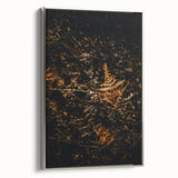 Framed canvas featuring a vintage landscape painting of autumn trees in vibrant earth tones, ideal for living room decor.