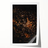 Extra large rolled canvas print featuring fall foliage in muted earth tones, suitable as art wall dining room decor.