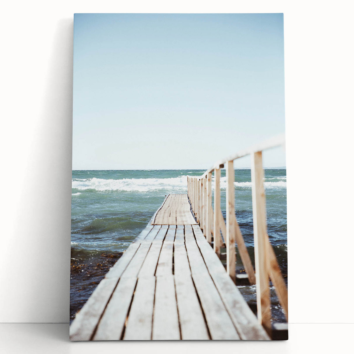 Black and white abstract design on a large stretched canvas, ideal for kitchen wall art or bedroom.