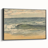 Impressionist Seascape Wall Art – Waves on the Shoreline Canvas