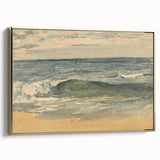 Impressionist Seascape Wall Art – Waves on the Shoreline Canvas