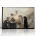 Modern Wall Art: Emotional Abstract Scene of Surgery in Muted Tones