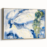 Modern Wall Art: Abstract Fish Composition in Oceanic Blue Tones