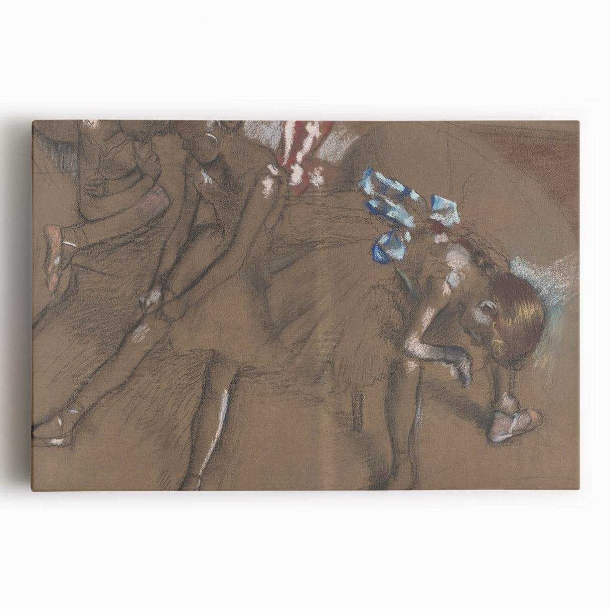 Impressionist Ballet Wall Art – Three Dancers Resting by Edgar Degas