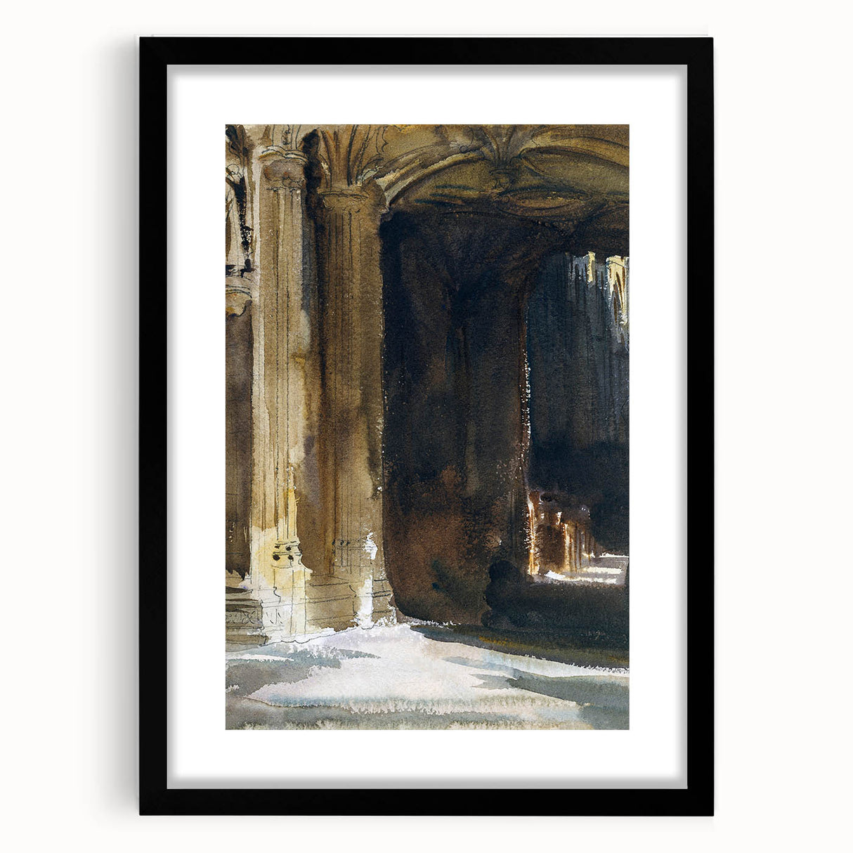 Cathedral Interior Modern Wall Art – Abstract Architectural Decor