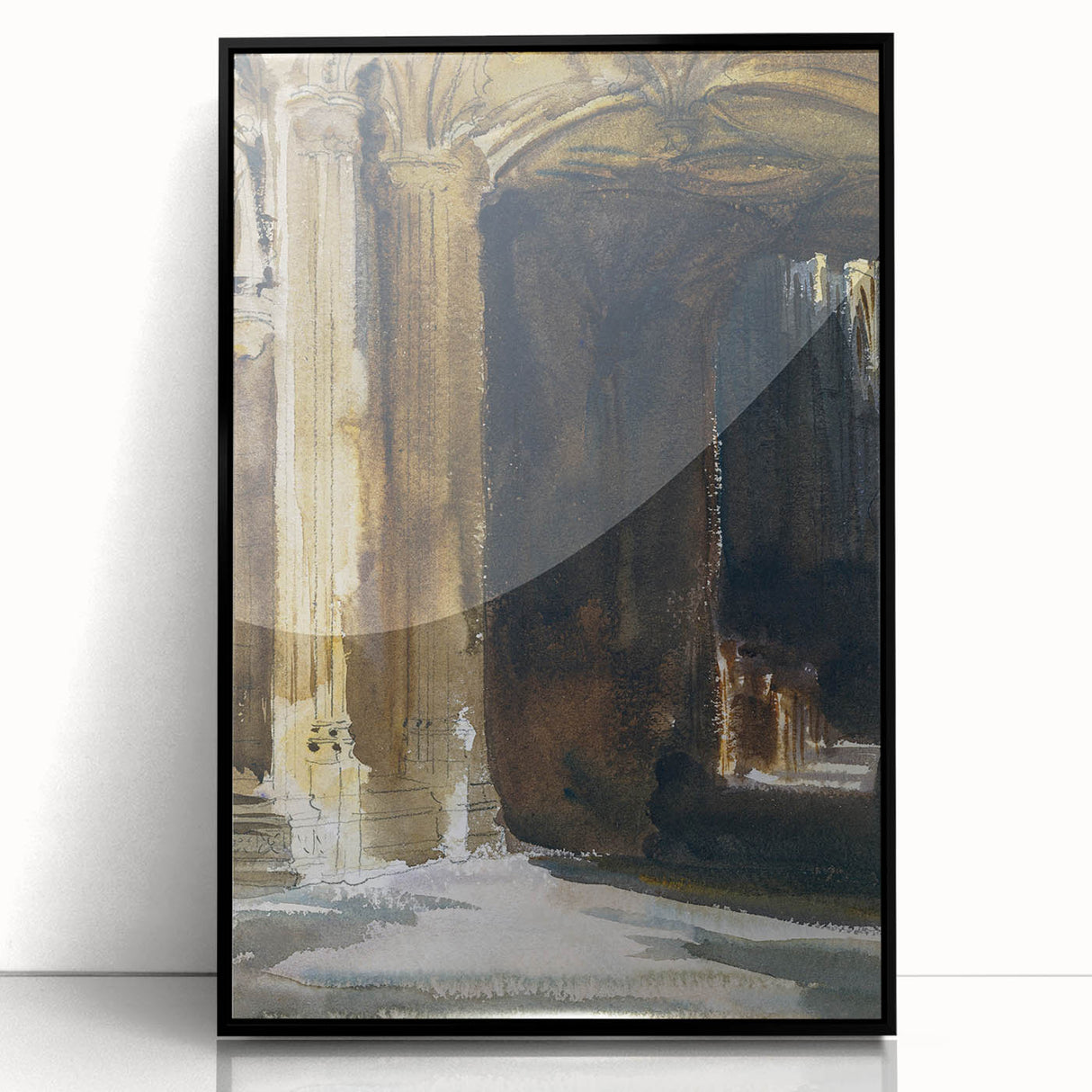 Cathedral Interior Modern Wall Art – Abstract Architectural Decor