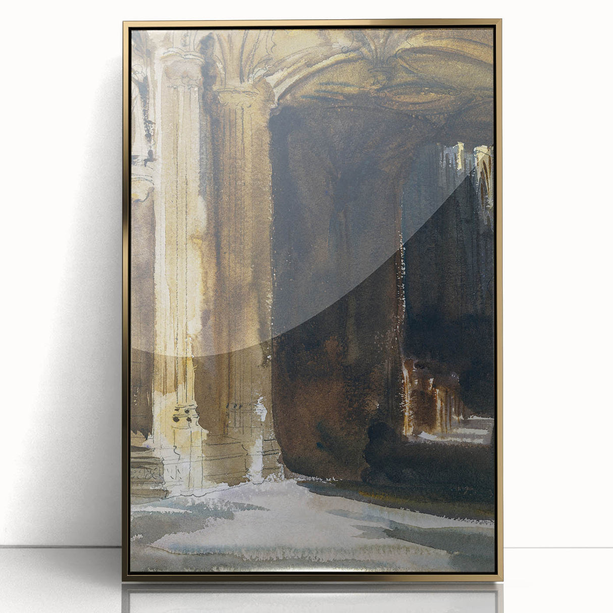 Cathedral Interior Modern Wall Art – Abstract Architectural Decor