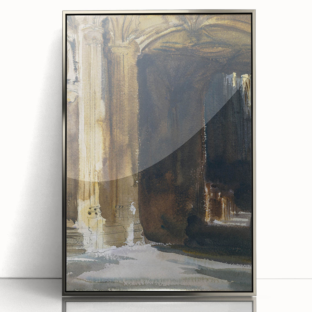 Cathedral Interior Modern Wall Art – Abstract Architectural Decor