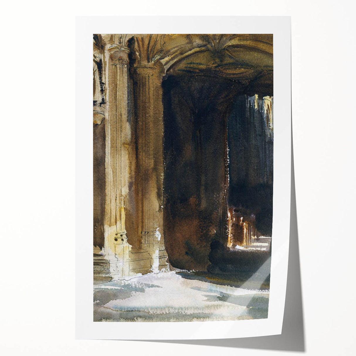 Cathedral Interior Modern Wall Art – Abstract Architectural Decor