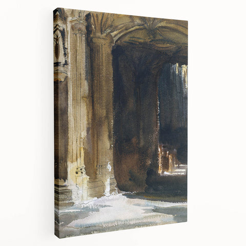 Cathedral Interior Modern Wall Art – Abstract Architectural Decor