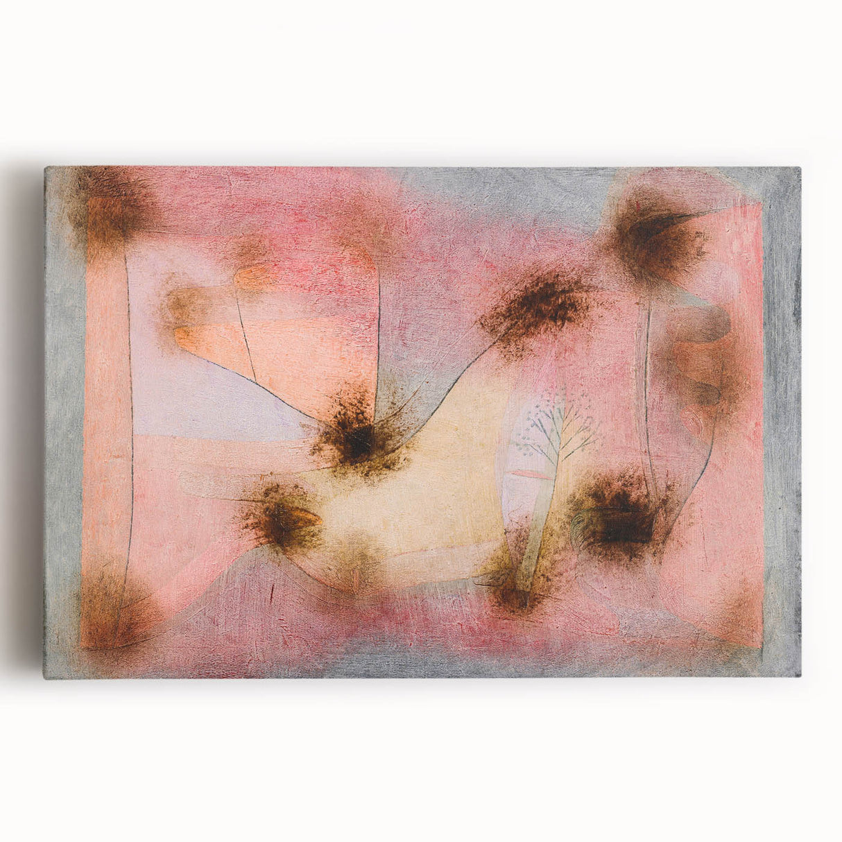 Modern Wall Art: Abstract Botanical Composition in Warm Tones