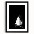 Framed landscape artwork featuring a serene cave scene with a black mat, designed to enhance home decor with its natural beauty and calming colors.