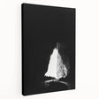 Stretched canvas artwork depicting a serene landscape featuring intricate cave formations, showcasing earthy tones and detailed textures, ideal for home decor.