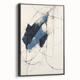 Custom Dining Room Wall Decor – Abstract Navy & Gold Canvas