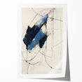 Custom Dining Room Wall Decor – Abstract Navy & Gold Canvas
