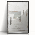Abstract architecture wall art framed in black acrylic, showcasing geometric shapes and lines. Perfect for modern home decor, adding sophistication and style.
