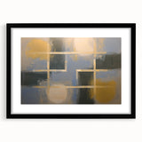 Abstract geometric frame showcasing a sleek black mat, designed for modern decor. Perfect for enhancing minimalist interiors or displaying artwork.