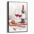 Black and white vintage poster art of a landscape on framed canvas, ideal for bedroom wall decor.