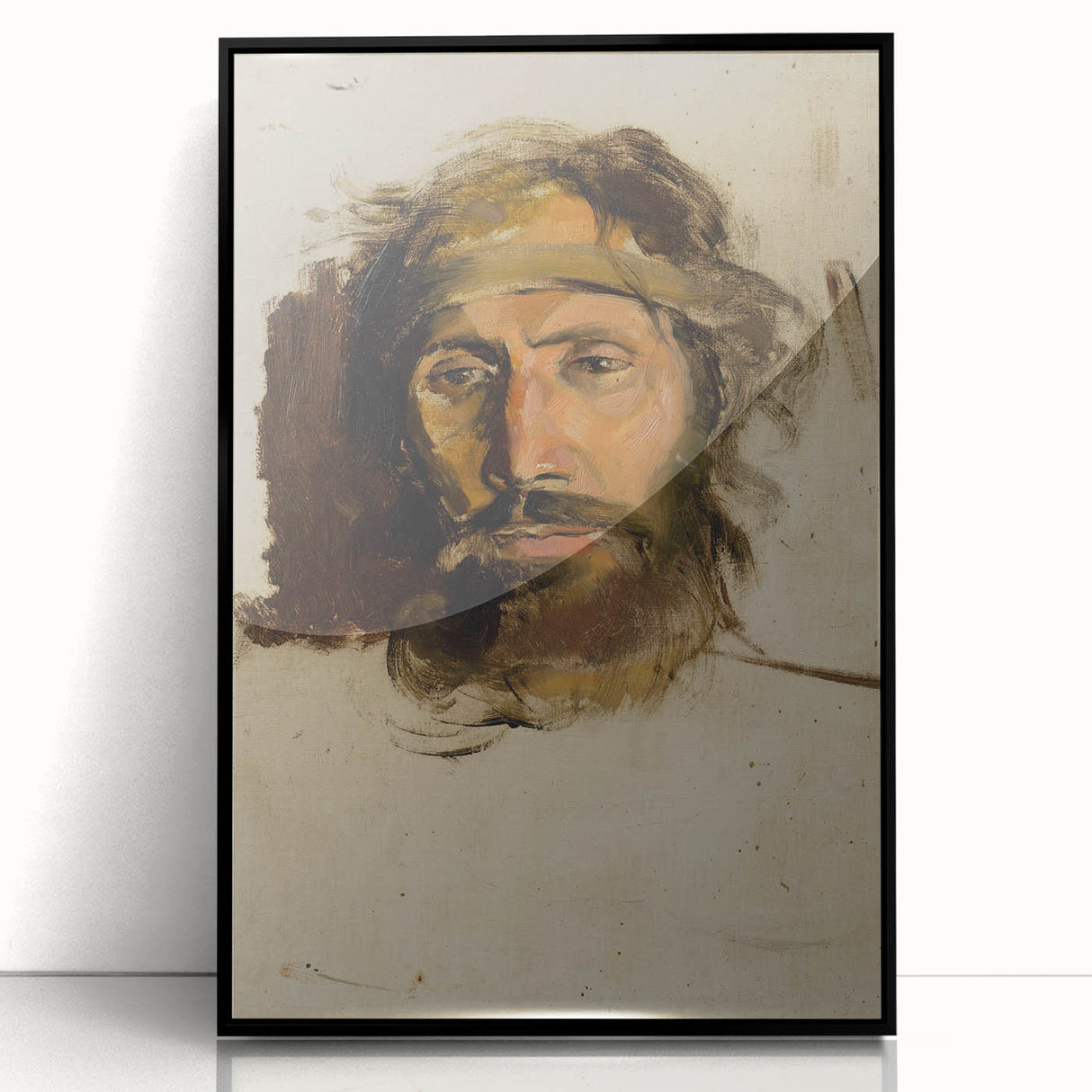 Impressionism Wall Art - Portrait of Christ by László Mednyánszky Print