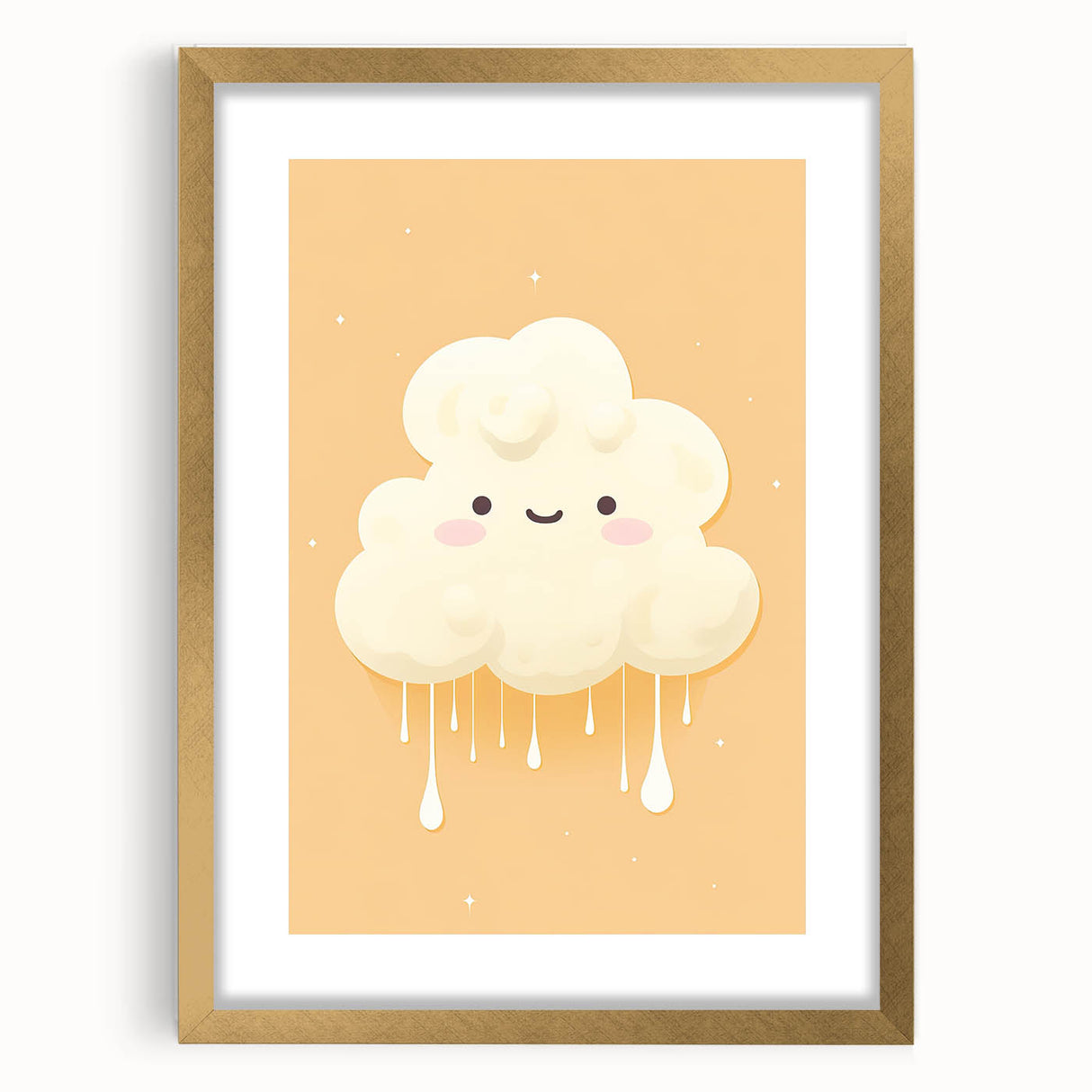 Nursery Wall Art – Adorable Cloud Stretched Canvas for Kids
