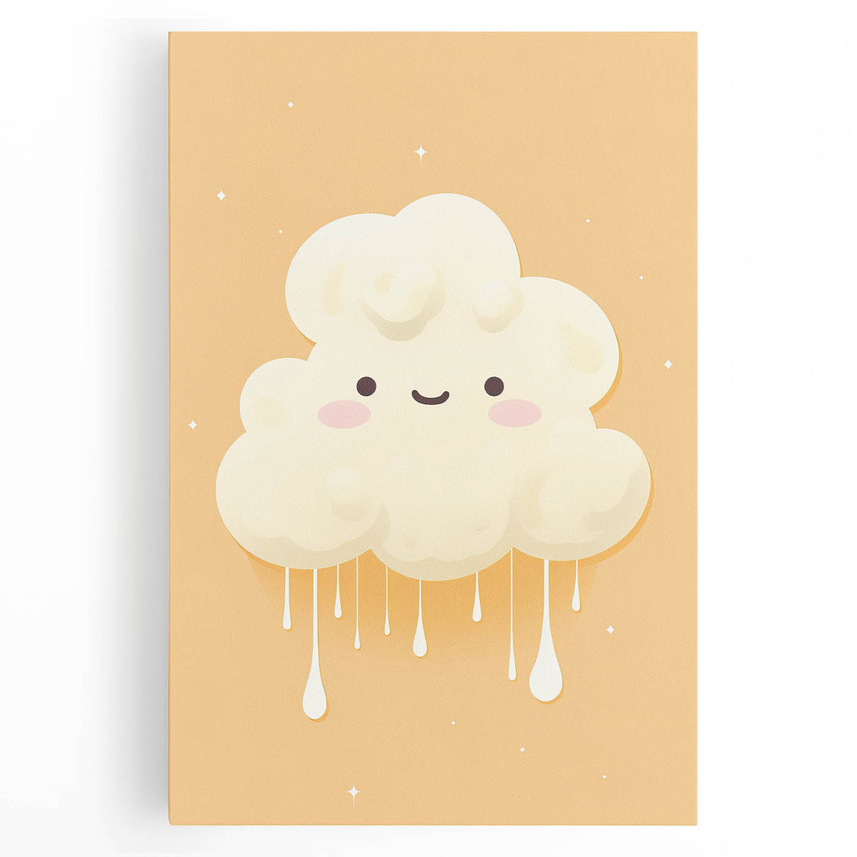 Nursery Wall Art – Adorable Cloud Stretched Canvas for Kids