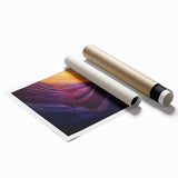 Landscape canyon artwork rolled print showcasing vibrant reds and oranges, featuring intricate textures and natural formations, ideal for home decor.