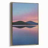 Framed canvas artwork depicting serene landscape fields with vibrant green grass and golden accents, showcasing a side view that highlights its elegant design and structure. Ideal for home decor and wall enhancements, this piece adds a touch of nature-inspired elegance to any space.
