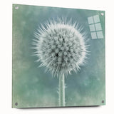Acrylic glass print of large abstract floral design in vibrant colors, ideal for bedroom or dining room decor.