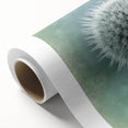 Art deco floral design in soft pastel colors on rolled canvas, suitable for nursery wall art or dining room decor.