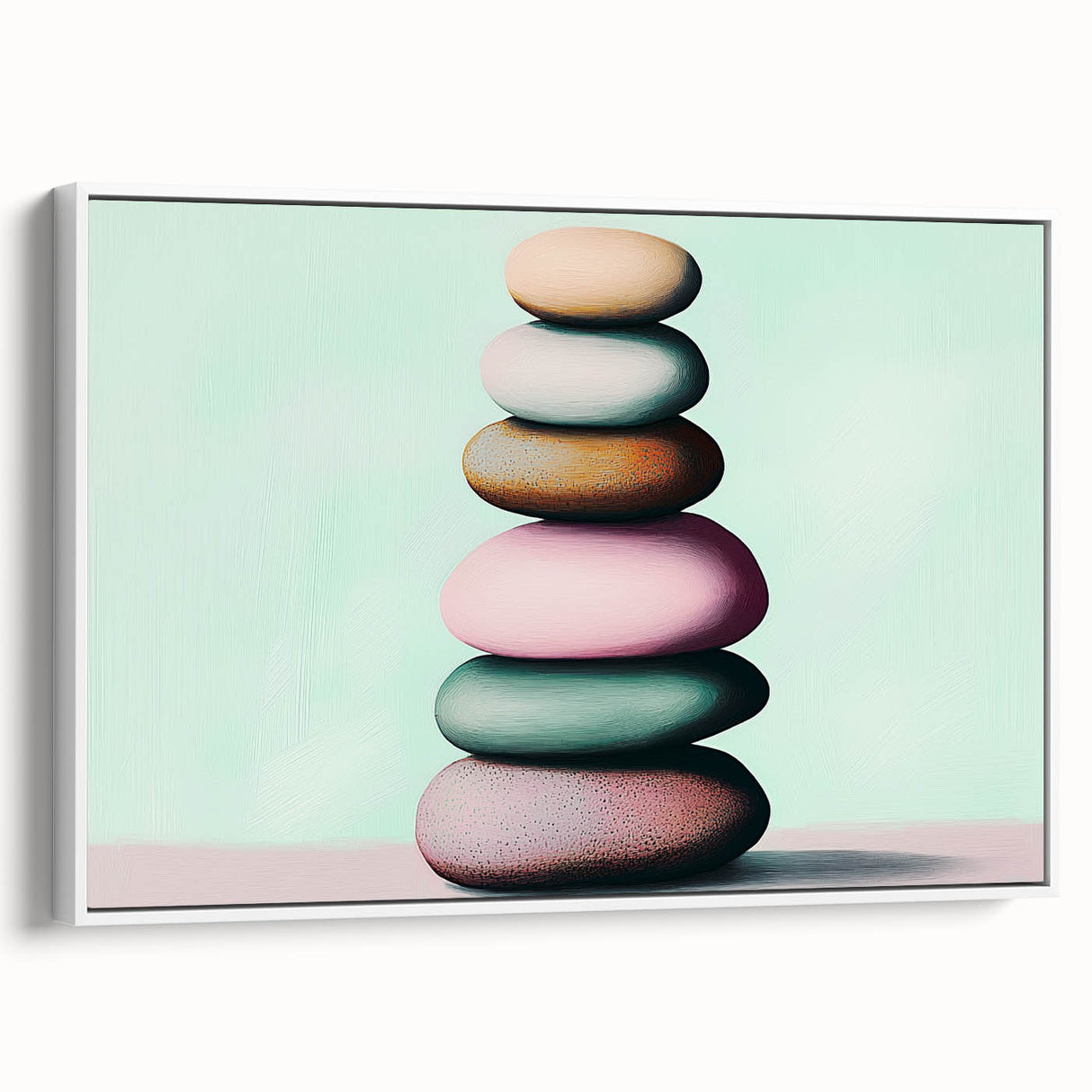 Extra large vintage poster art on framed canvas, featuring colorful close-ups of nature elements on a black background.