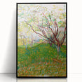 Large abstract wall art featuring swirling blue and yellow patterns on a black acrylic frame.