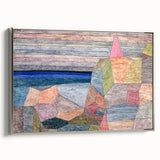 Modern Wall Art: Abstract Geometric Landscape in Pastel Tones