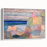Modern Wall Art: Abstract Geometric Landscape in Pastel Tones