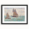 Impressionist Seascape Art – Two Sailboats at Grandcamp by Seurat