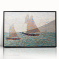 Impressionist Seascape Art – Two Sailboats at Grandcamp by Seurat