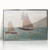 Impressionist Seascape Art – Two Sailboats at Grandcamp by Seurat